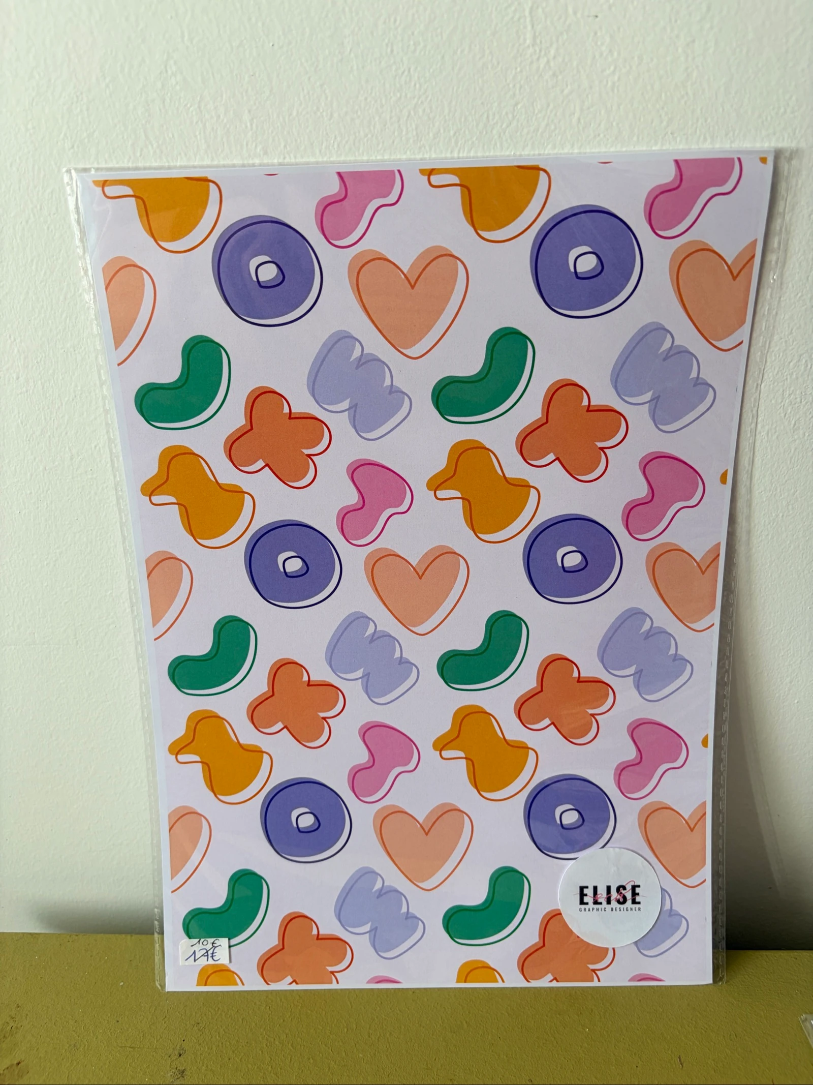 Affiche « Bonbons colorés » – Format A4 🍬💜
